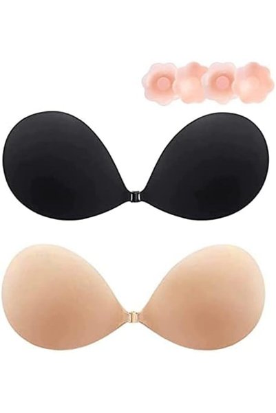Lnmyic Adhesive Bra, Invisible Push up Adhesive Bra Backless Adhesive Bra Pus...