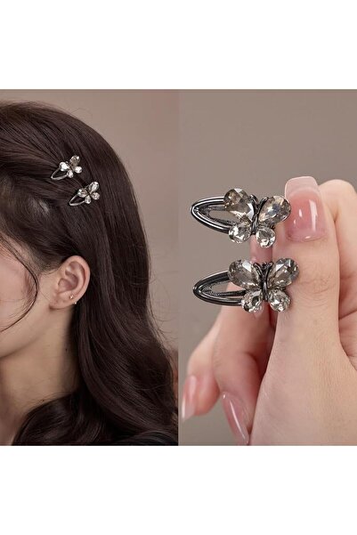 GENERAL 6Pcs Butterfly Clips for Hair Rhinestone Metal Hair Clips for Women G...