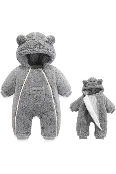 GENERAL AiWMGL Baby Snowsuit Fleece Jumpsuit Newborn Winter Clothes Toddler G...