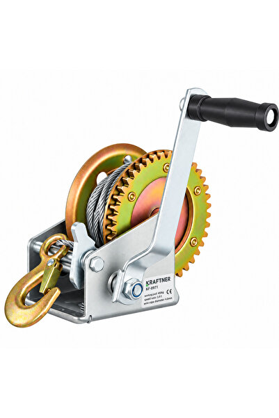 KRAFTNER Troliu manual cu manivelă – 450 kg (1000 LBS), raport de transmisie ...