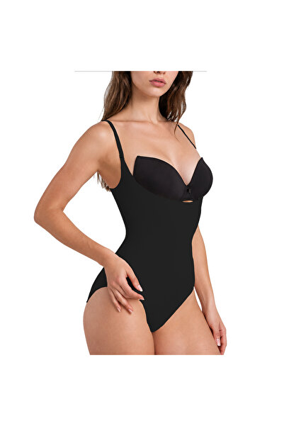 Lazer Kesim Göğüs Altı Agraflı Body Korse | Toparlayıcı Etki