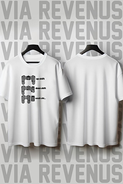 Vordevia Shift Funny Printed Loose Fit 100% Cotton Tshirt
