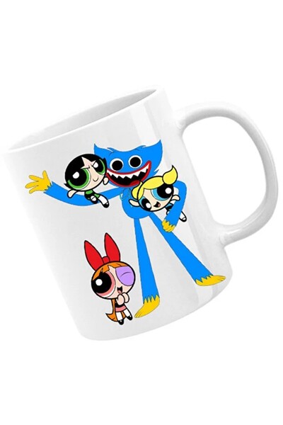 INOVATIX Cana Huggy Wuggy Powerpuff Girls Funny Play Childish, λευκό, 330 ml