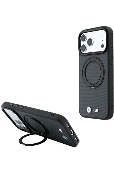 BMW Θήκη Κέβλαρ με Βάση Δαχτυλίδι 360 Magsafe για iPhone 18 Pro / 17 Pro Ανθρ...