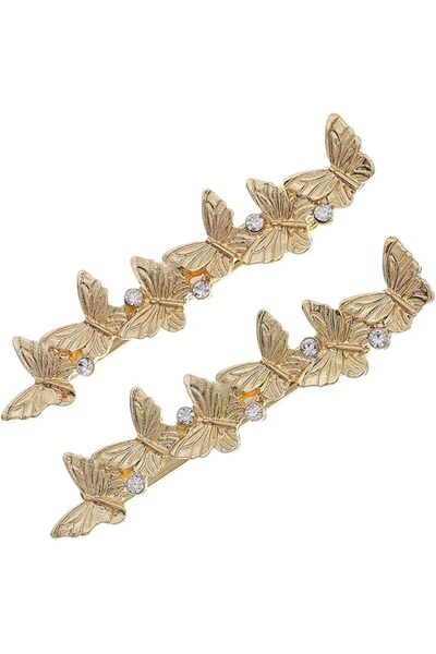 Healeved 2pcs Vintage Butterfly Duckbill Hair Clips Elegant Barrettes for Wom...