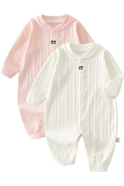 ZONEY Newborn Baby Jumpsuit,100% Organic Cotton Soft Unisex Footless Newborn ...