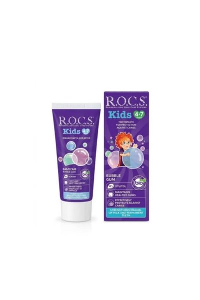 R.O.C.S. Kids Toothpaste for Ages 4-7 Years, Bubble Gum