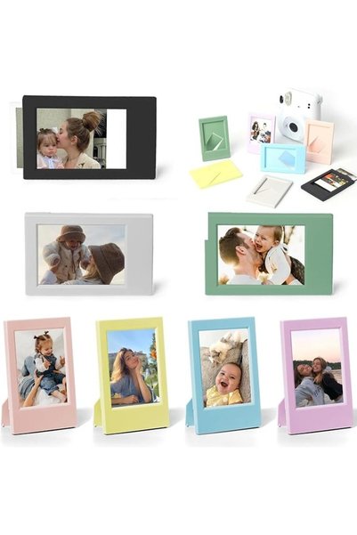 JOYZZZ إطار صور صغير، 7 قطع من إطارات الصور الصغيرة متعددة الألوان، حامل صور ...