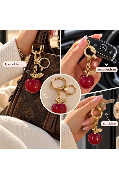 Elma Figürlü Charm & Anahtarlık