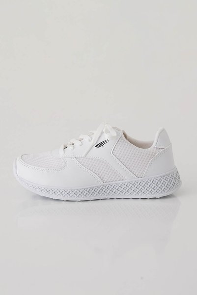 VELLINA Women's Black and White Sole Mesh Anorak Laced Lightweight Sneaker Comfortable Running Shoes with Non-Slip Soles