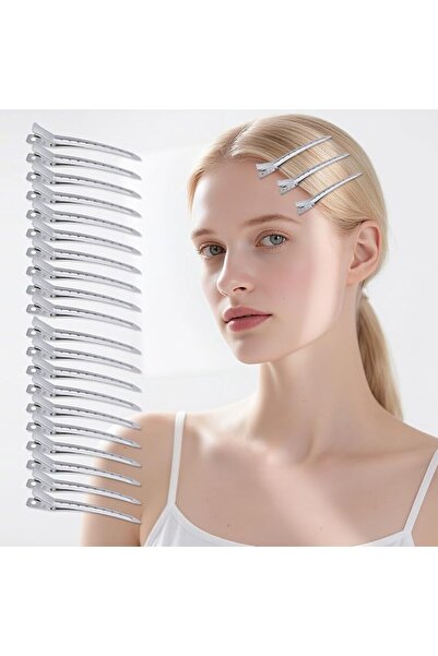 GENERAL 20PCS Silver Duck Bill Hair Clips – Rustproof Metal Alligator Clips w...