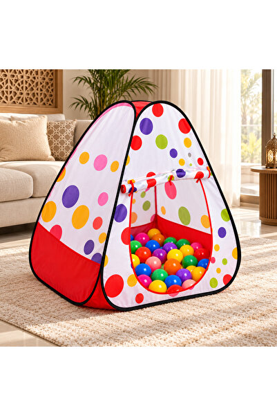 Generic Brand Foldable Baby Play Tent Kids Playhouse with 100Pcs Colorful Balls