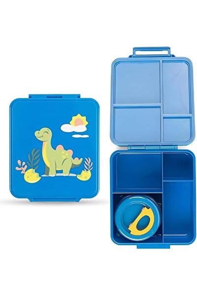 Cocobee Dino Tritan Bento Lunch Box With Food Jar, 4 Compartments, Leakproof ...