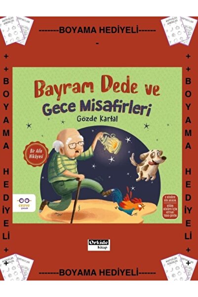 Cezve Kitap Boyamalı - Çift Yönlü İki Kapaklı , Bayram Dede Ve Gece Misafirleri , Bir Aile Hikayesi , Gözde Kartal , Okul Öncesi