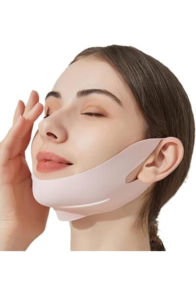 KASTWAVE حزام تنحيف الوجه على شكل V قابل لإعادة الاستخدام، حزام رفع الوجه قاب...