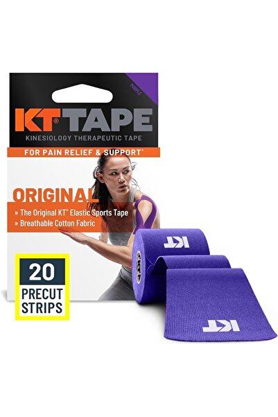 KT TAPE شريط رياضي علاجي مرن من القطن الأصلي، عبوة من 20 شريطًا، بطول 10 بوصات