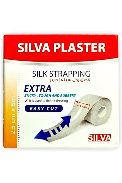 Silva Plater Silk Roll Surgical Plaster, 2.5 cm x 5 Meter Size