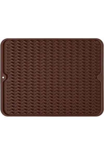 MODENGKONGJIAN Silicone Dish Drying Mat, Non-Slip Easy Clean Sink Mat Large H...