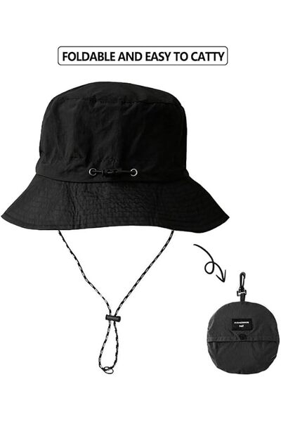 SOWUGI Foldable Cotton Bucket Hat for Women & Men, Sun Cap for Beach and Fishing