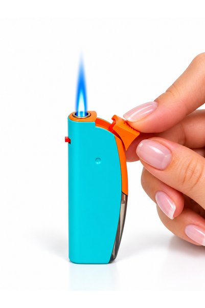 ONRSTORE Renkli Gaz Dolumlu Jet Alevli Çakmak Ergonomik Kompakt Tasarım