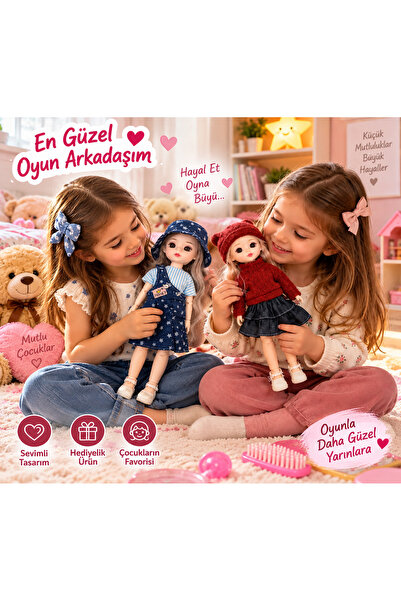 seymen bıçakçılık 2’li Oyuncak Bebek Kız Çocuk Oyuncağı Örgü Bereli Şık Bebek...