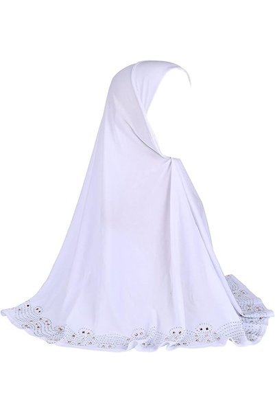 GENERAL ZGMYC Women Shiny Rhinestones Muslim Hijab Elegant Long Turban Cap He...