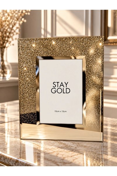 HaRe Home Simli Gümüş / Gold Fotoğraf Çerçevesi 10x15cm
