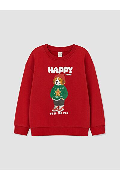 LC Waikiki Rmz Gi̇yi̇m Farkiyla Printed Boys' Thick Sweatshirt