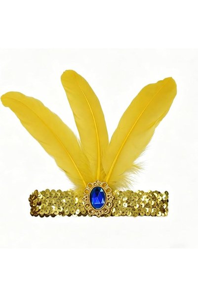 GENERAL Feather headpieces set of 2 1920s Jazz Age vintage-style hair accesso...