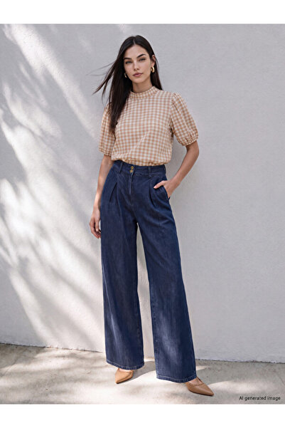 LC Waikiki Rmz Gi̇yi̇m Farki̇lya Wide Leg Jeans with Pockets