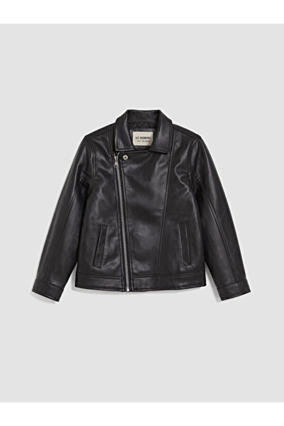 LC Waikiki Rmz Gi̇yi̇m Farkiyla Jacket Roba Collar Boys' Leather Look Coat