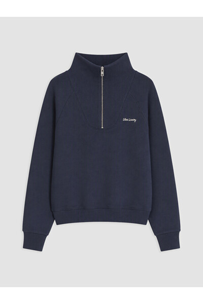 LC Waikiki Rmz Gi̇yi̇m Farkiyla Dik Roba Collar Loose Fit Women's Sweatshirt