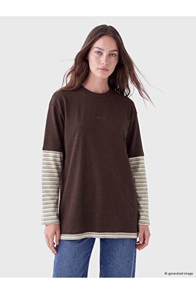 LC Waikiki Rmz Gi̇yi̇m Farkiyla Zero Roba Collar Women's Sweatshirt Tunic