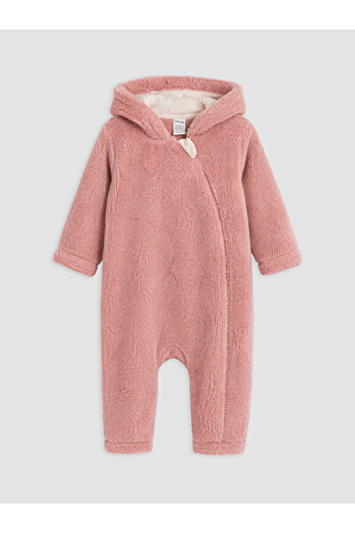 LC Waikiki Rmz Gi̇yi̇m Farkiyla Hooded Baby Girl Jumpsuit
