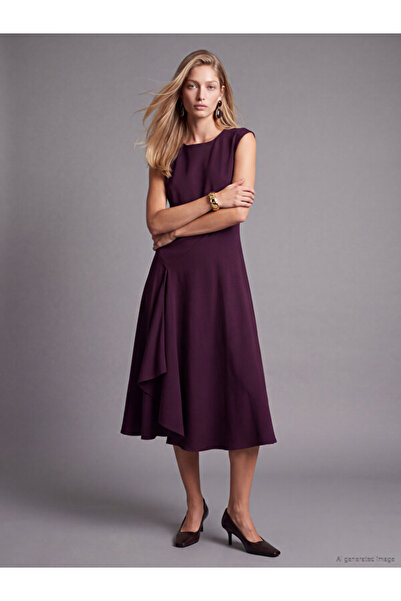 LC Waikiki Rmz Gi̇yi̇m Farkiyla Zero Roba Collar Ruffle Dress