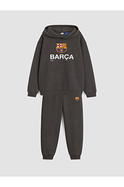LC Waikiki Rmz Gi̇yi̇m Farki̇yla Fan Printed Boys' Tracksuit Set