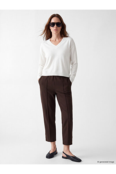 LC Waikiki Rmz Gi̇yi̇m Farkiyla Women's Pants with Waist Drawstring