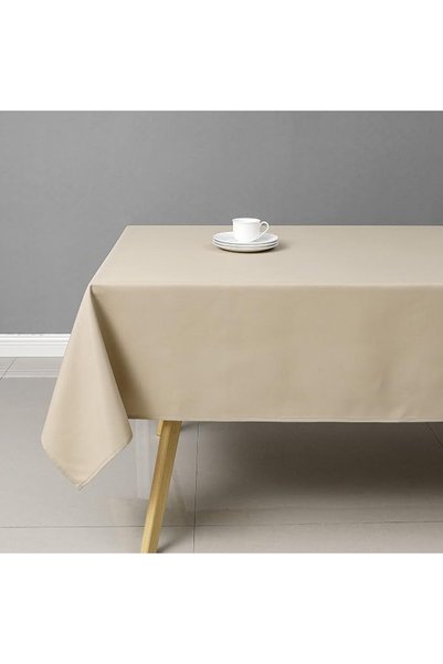 GENERAL Wewoch Beige Rectangle Tablecloth Wrinkle Resistant Washable Fabric T...