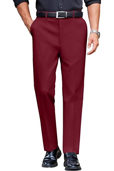 COOFANDY Mens Classic Casual Dress Pants Expandable Waist Suit Pant Slim Fit ...