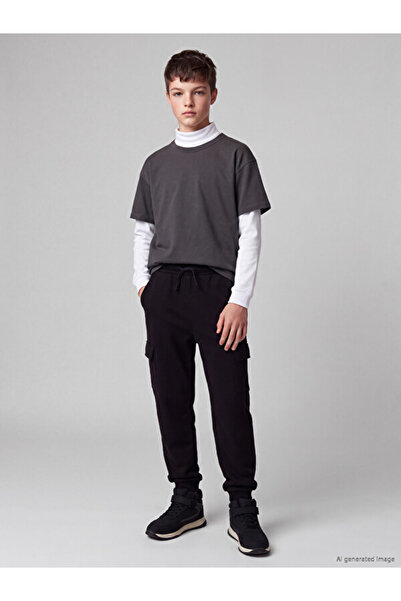 LC Waikiki Rmz Gi̇yi̇m Farkiyla Boys' Thick Cargo Sweatpants