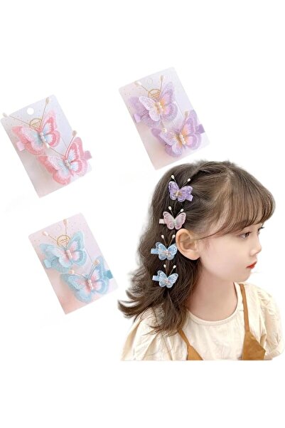 lunirawear 6 Pcs 3D Butterfly Hair Clips, Cute Embroidery Hair Accessories fo...