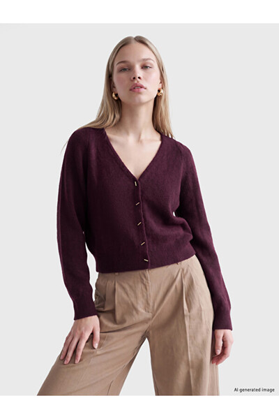 LC Waikiki Rmz Gi̇yi̇m Farkiyla V Dikim Women's Knitwear Cardigan