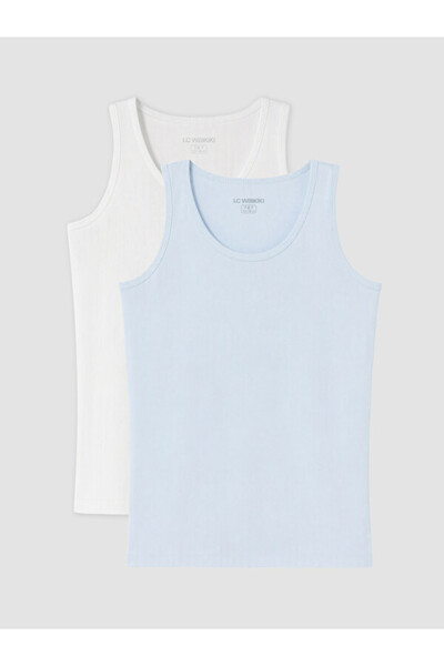 LC Waikiki Rmz Gi̇yi̇m Farkiyla 2-Pack Boys' Undershirts
