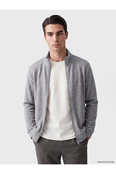 LC Waikiki Esvab • Modern & Distinctive Stand Collar Men's Zippered Sweatshirt