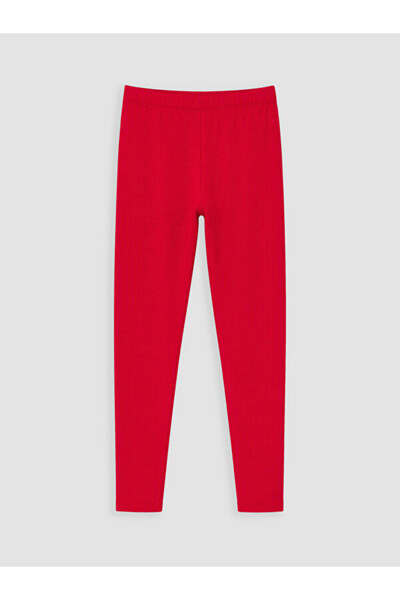 LC Waikiki Rmz Gi̇yi̇m Farkiyla Girls' Leggings with Waist Cord