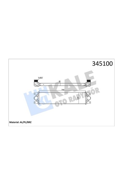 TURBO RADYAT�R� (INTERCOOLER) MASTER II-III- 2.5DCI (AL/PL/BRZ) (738x175.3x40)