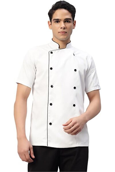 styleville.in Premium Chef Coat for Men & Women | Double-Breasted, Half Sleev...