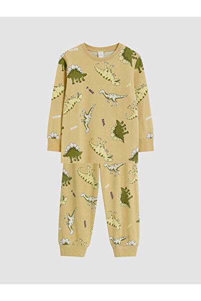 LC Waikiki Rmz Gi̇yi̇m Farkiyla Embroidered Boys' Pajama Set