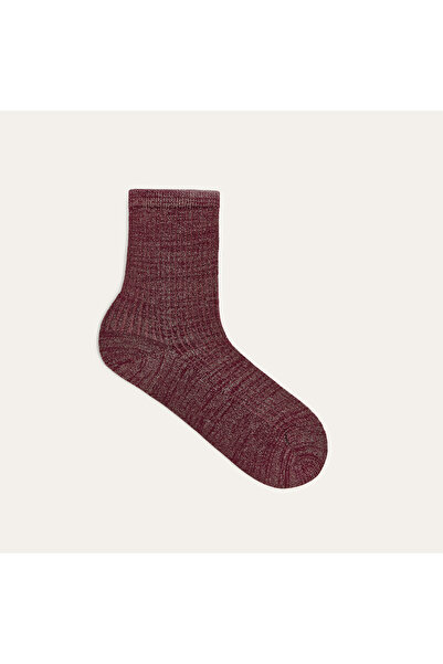 Mudo Women's Burgundy Striped Socks