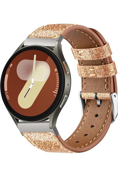 Zoye حزام جلدي لساعة سامسونج جالاكسي ووتش 7 مقاس 40 ملم و44 ملم، وأحزمة جلدية...